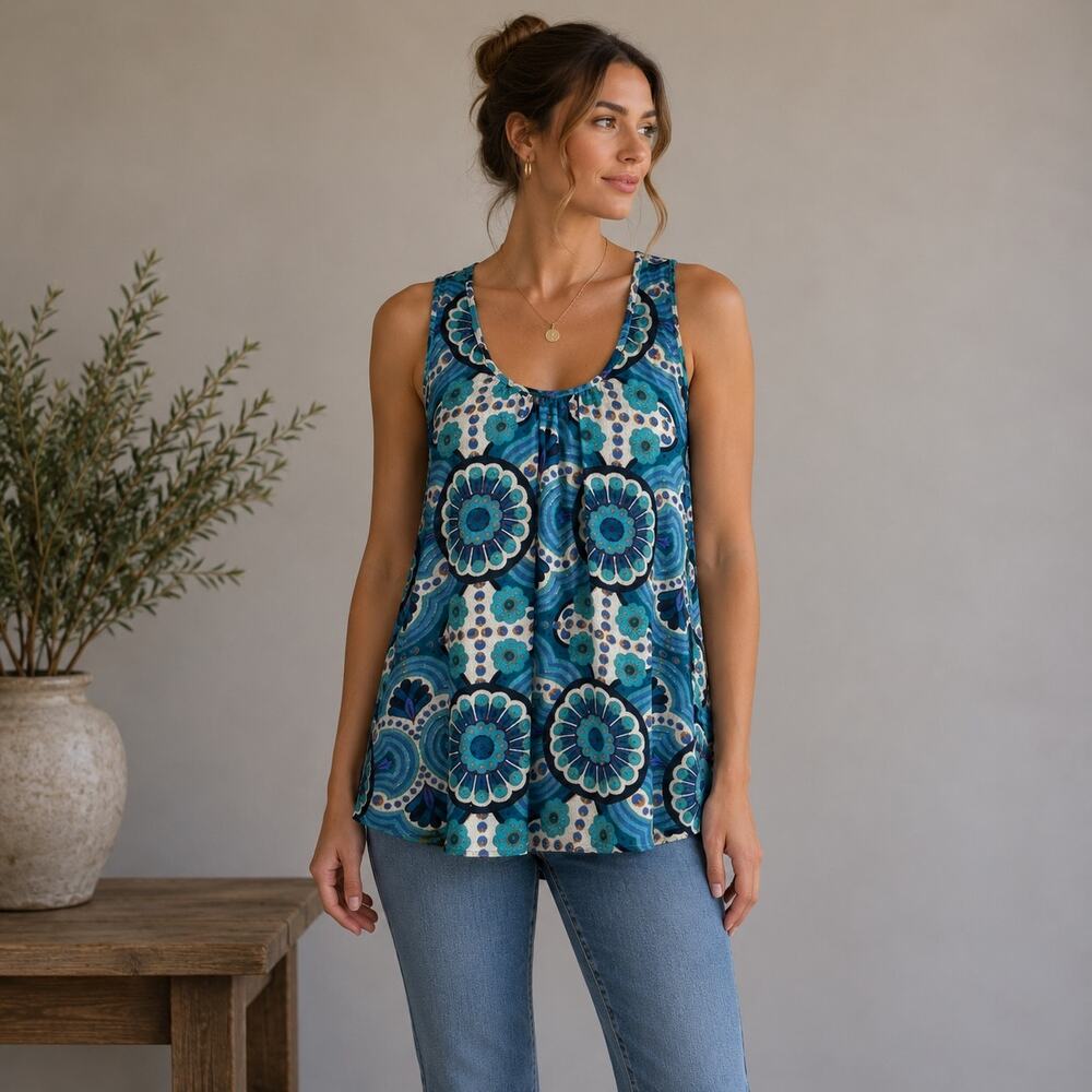 Anthropologie: Meadow Rue Mixed Media Blouse XS